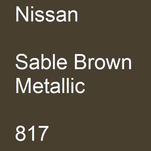 Nissan, Sable Brown Metallic, 817.